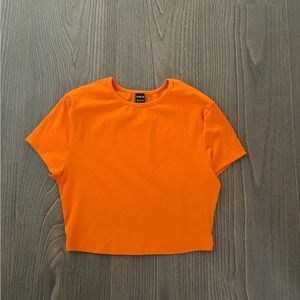 Shein Women’s Crop Bright Orange Tee